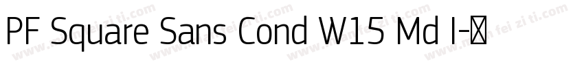 PF Square Sans Cond W15 Md I字体转换